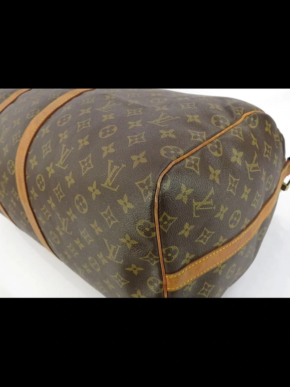 Louis Vuitton Monogram Canvas Keepall Bandoulière Duffle - Brown & Tan
